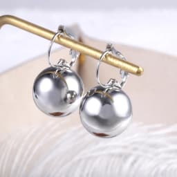 Smooth Ball-Shape Drop Dangle Earring for Women Creative White/Golden/Rosegold Pandent Earring Charming Female Ear 2024 New Hot