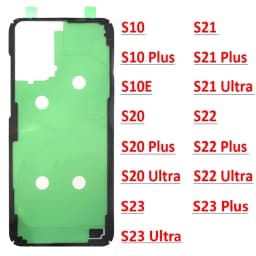 Back Battery Cover Door sticker Adhesive Tape Waterproof For Samsung S10 S10E S20 S21 S22 S23 Plus Ultra Fe