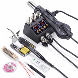 2 in 1 750W Hot Air Gun LCD Digital Display Welding Rework Station for Cell-phone BGA SMD IC Repair Soldering Iron Station 8898