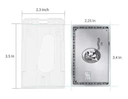 1 Pcs Aluminum Alloy Card Cover Case Bank Business Work Card Holder with ABS Retractable Badge Reel Credit ID Card Badge Bag