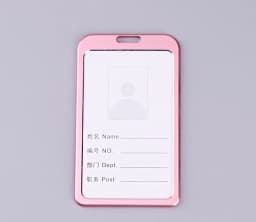 1 Pcs Aluminum Alloy Card Cover Case Bank Business Work Card Holder with ABS Retractable Badge Reel Credit ID Card Badge Bag