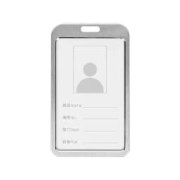 1 Pcs Aluminum Alloy Card Cover Case Bank Business Work Card Holder with ABS Retractable Badge Reel Credit ID Card Badge Bag