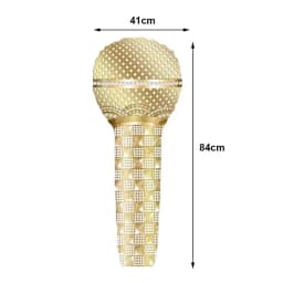 Microphone Balloons Karaoke Inflatable Speaker For 80s 90s Party Decor Boy Rapper Hip Hop Birthday Party Music Mike Ballon Toy