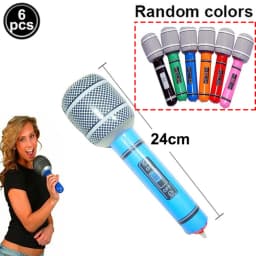Microphone Balloons Karaoke Inflatable Speaker For 80s 90s Party Decor Boy Rapper Hip Hop Birthday Party Music Mike Ballon Toy