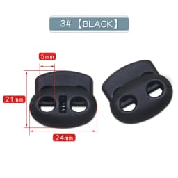 New 10pcs Cord Lock Plastic Stopper Cord Ends Toggles Clip Buckle Button Black Frost Shoelace Sportswear DIY Bag Accessory