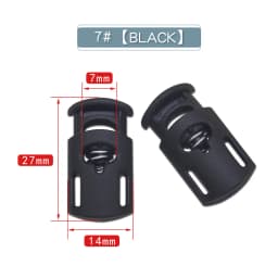 New 10pcs Cord Lock Plastic Stopper Cord Ends Toggles Clip Buckle Button Black Frost Shoelace Sportswear DIY Bag Accessory