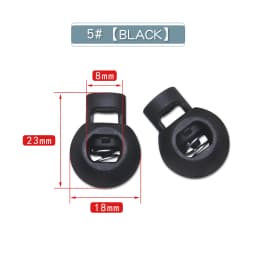 New 10pcs Cord Lock Plastic Stopper Cord Ends Toggles Clip Buckle Button Black Frost Shoelace Sportswear DIY Bag Accessory