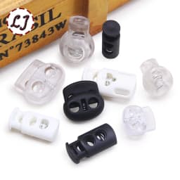 New 10pcs Cord Lock Plastic Stopper Cord Ends Toggles Clip Buckle Button Black Frost Shoelace Sportswear DIY Bag Accessory