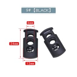 New 10pcs Cord Lock Plastic Stopper Cord Ends Toggles Clip Buckle Button Black Frost Shoelace Sportswear DIY Bag Accessory