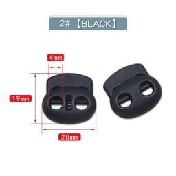 New 10pcs Cord Lock Plastic Stopper Cord Ends Toggles Clip Buckle Button Black Frost Shoelace Sportswear DIY Bag Accessory