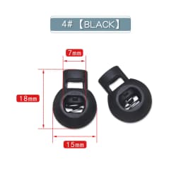 New 10pcs Cord Lock Plastic Stopper Cord Ends Toggles Clip Buckle Button Black Frost Shoelace Sportswear DIY Bag Accessory