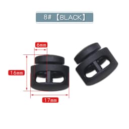 New 10pcs Cord Lock Plastic Stopper Cord Ends Toggles Clip Buckle Button Black Frost Shoelace Sportswear DIY Bag Accessory