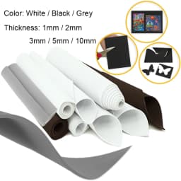 Black, White Eva Foam Sheets, Craft Eva Sheets, Easy to Cut, Punch Sheet, Handmade Patelay Material