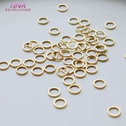 20PCS 14K Gold  Plated Brass Closed Rings 4MM 5MM 6MM Jewelry Accessories Making Supplies