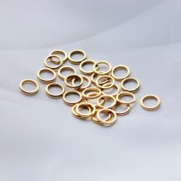 20PCS 14K Gold  Plated Brass Closed Rings 4MM 5MM 6MM Jewelry Accessories Making Supplies