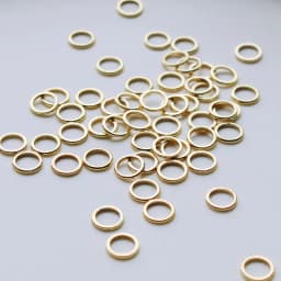 20PCS 14K Gold  Plated Brass Closed Rings 4MM 5MM 6MM Jewelry Accessories Making Supplies