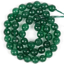Natural Green Treasure Emeralds Jades Stone Round Loose Beads For Jewelry Making 4/6/8/10/12mm DIY Bracelet Necklace