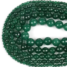 Natural Green Treasure Emeralds Jades Stone Round Loose Beads For Jewelry Making 4/6/8/10/12mm DIY Bracelet Necklace