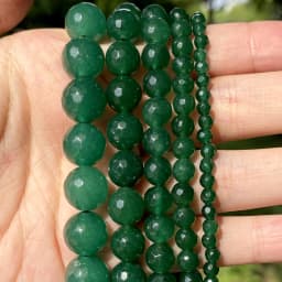 Natural Green Treasure Emeralds Jades Stone Round Loose Beads For Jewelry Making 4/6/8/10/12mm DIY Bracelet Necklace