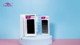 Fadvan Ellipse Flat Eyelash 0.15/0.20 Silk Classic Individual Lashes Extension Natural Faux Mink Eyelashes Wire Matte Black
