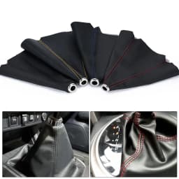 16mm Universal PU Suede Leather Car Gear Shift Collars Auto Car Manual Stick Shifter Knob Gear Shift Boot Cover Gaiter