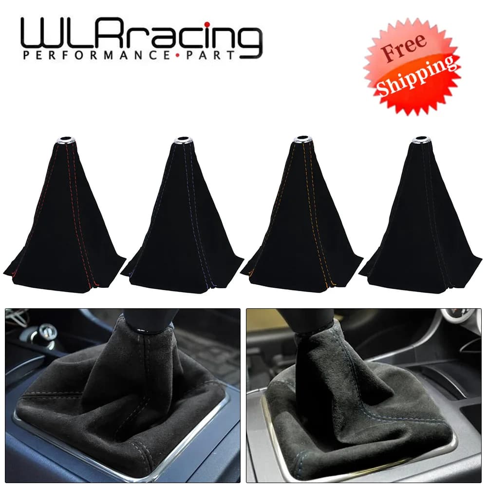 16mm Universal PU Suede Leather Car Gear Shift Collars Auto Car Manual Stick Shifter Knob Gear Shift Boot Cover Gaiter