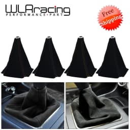 16mm Universal PU Suede Leather Car Gear Shift Collars Auto Car Manual Stick Shifter Knob Gear Shift Boot Cover Gaiter