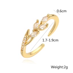 2026 New Fashion Hollow Design Star Charm Ring For Women Girl Gold Color Copper Party Ring Femme Bijoux Dropshipping