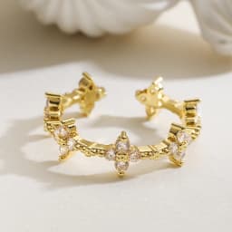 2026 New Fashion Hollow Design Star Charm Ring For Women Girl Gold Color Copper Party Ring Femme Bijoux Dropshipping