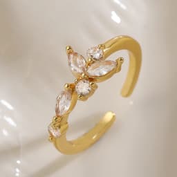 2026 New Fashion Hollow Design Star Charm Ring For Women Girl Gold Color Copper Party Ring Femme Bijoux Dropshipping