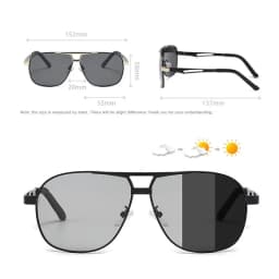 Men Driving Chameleon Sun Glasses for Day and Night Dual-use Male Color Change Lens Vision Polarized Photochromic Sunglasses