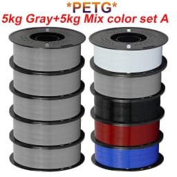 KINGROON 10KG PLA Filament PETG 3D Filament 1.75mm For 3D Printer Filament Bundle Mixed Colors FDM Printing Material Fast Ship