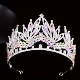 Luxury Royal Queen Wedding Crown for Women Large Multiple colors Crystal Banquet Tiaras Party Costume Hair Jewelry Accessories
