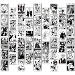 10/30/50/100pcs Classic Mixed Black White Anime Poster Stickers Cool Manga Graffiti Decals Decoration Laptop Diary Phone Sticker