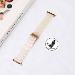 Luxury Resin strap for Apple Watch Ultra 2 Band 49mm 45mm 41mm 40mm 44mm 38mm 42mm Link bracelet iwatch series 9 7 8 6 se 5 4 3