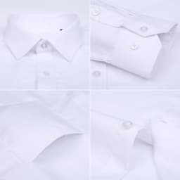 Quality 100%Cotton Men Dress Long Sleeve Shirt Solid Male Plus Size Regular Fit Business Social Office Shirt White Blue S-8XL