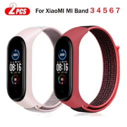Nylon Strap For Xiaomi Mi Band 7 6 5 4 3 Bracelet Watchband Pulsera Correa Strap Miband 7 6 5 4 3 Bracelet Wristband Sport Loop