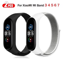 Nylon Strap For Xiaomi Mi Band 7 6 5 4 3 Bracelet Watchband Pulsera Correa Strap Miband 7 6 5 4 3 Bracelet Wristband Sport Loop