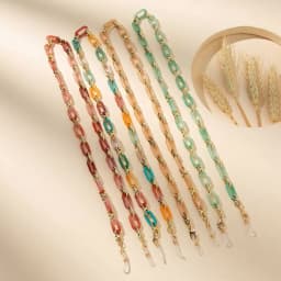 Elegant Candy Color Acrylic Glasses Chain Multicolor Sunglasses Lanyard Necklace Women Reading Glasses Hanging Neck Strap Rope
