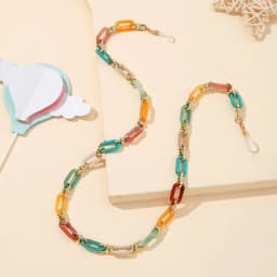 Elegant Candy Color Acrylic Glasses Chain Multicolor Sunglasses Lanyard Necklace Women Reading Glasses Hanging Neck Strap Rope