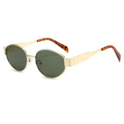 Luxury Round Metal Sunglasses for Women and Men Designer Triomphe Fashion Oval Glasses Glamour Brand Stylish Eyewear UV400