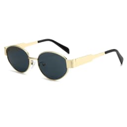 Luxury Round Metal Sunglasses for Women and Men Designer Triomphe Fashion Oval Glasses Glamour Brand Stylish Eyewear UV400