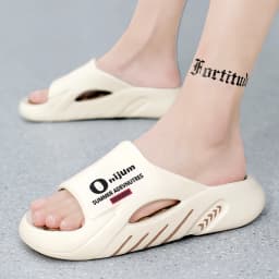Summer Men Massage Slippers Slides Indoor Outdoor Sandals Beach Casual Shoes Comfortable Sole Men's Slippers Big Size 38-47