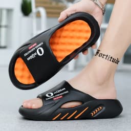 Summer Men Massage Slippers Slides Indoor Outdoor Sandals Beach Casual Shoes Comfortable Sole Men's Slippers Big Size 38-47