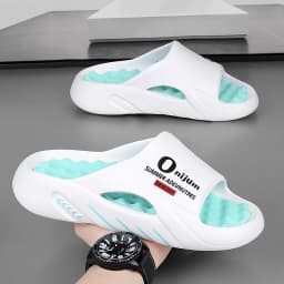 Summer Men Massage Slippers Slides Indoor Outdoor Sandals Beach Casual Shoes Comfortable Sole Men's Slippers Big Size 38-47