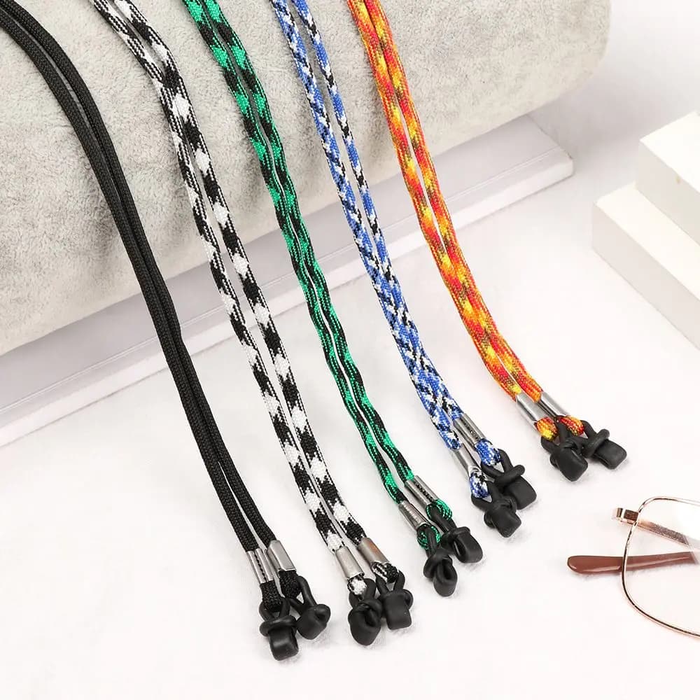 Women Men Sports Glasses Chain Holder Necklace Sunglasses Lanyard Non-slip Reading Glasses Holder Strap Eyewear Braid