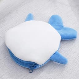 Plush Grey Small Whales Coin Purse Cute Zipper Women's Coin Wallet Shark Shape Girls Earphone Money Storage Bag Key Bag Purse