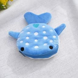 Plush Grey Small Whales Coin Purse Cute Zipper Women's Coin Wallet Shark Shape Girls Earphone Money Storage Bag Key Bag Purse