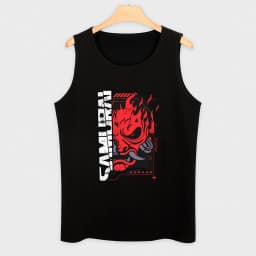samurai rock band Tank Top sleeveless gym shirt man fitness Gym wear