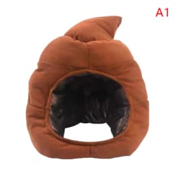 Creative Cute Shit Shape Plush Hat Stuffed Toy Funny Fake Poop Full Headgear Cap Gag Gift Cosplay Party Photo PropsCreative Cute